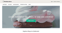 Desktop Screenshot of birthdayalarm.com